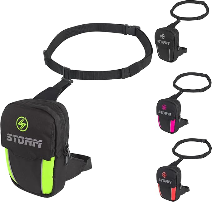 STORM Marsupio Moto Impermeabile Nero Verde con Cintura Regolabile  Colore